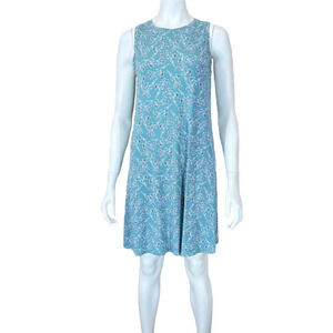 Loft Shift Dress Size M Sleeveless Knee Lenght Floral Print Stretch Summer Beach
